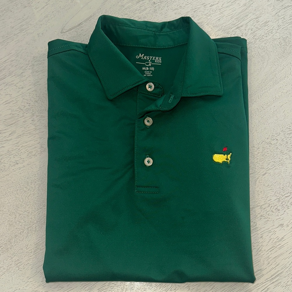 Masters Green Polo with Yellow Embroidered Logo